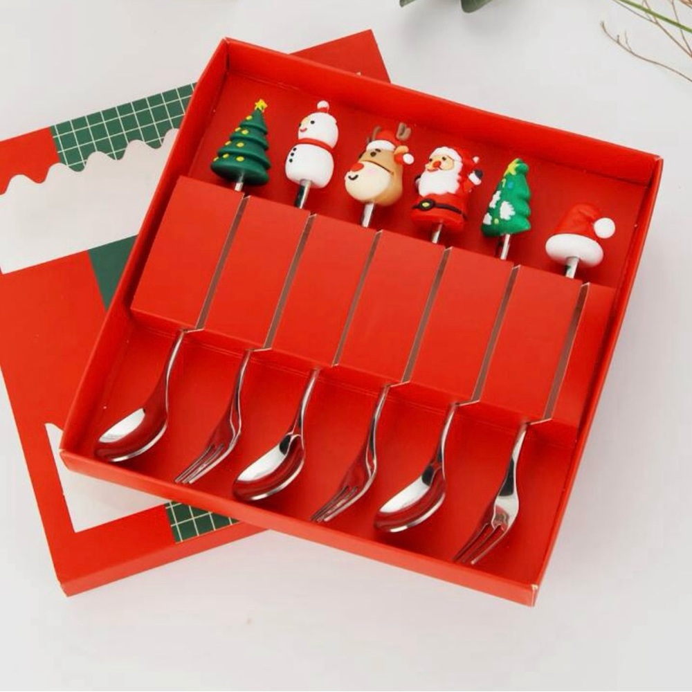 6 Piece Christmas Cutlery Set